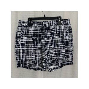 Lady Hagen 14 Navy White English Garden Cobblestone Print Short